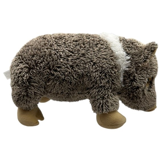 Fiesta JAVELINA Aardvark Plush Stuffed Animal 15" Bear Stuffed Brown White Toy - Picture 5 of 6